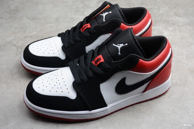 Bmlin Jordan 1 Low Black Air 553558-116 Toe 0724